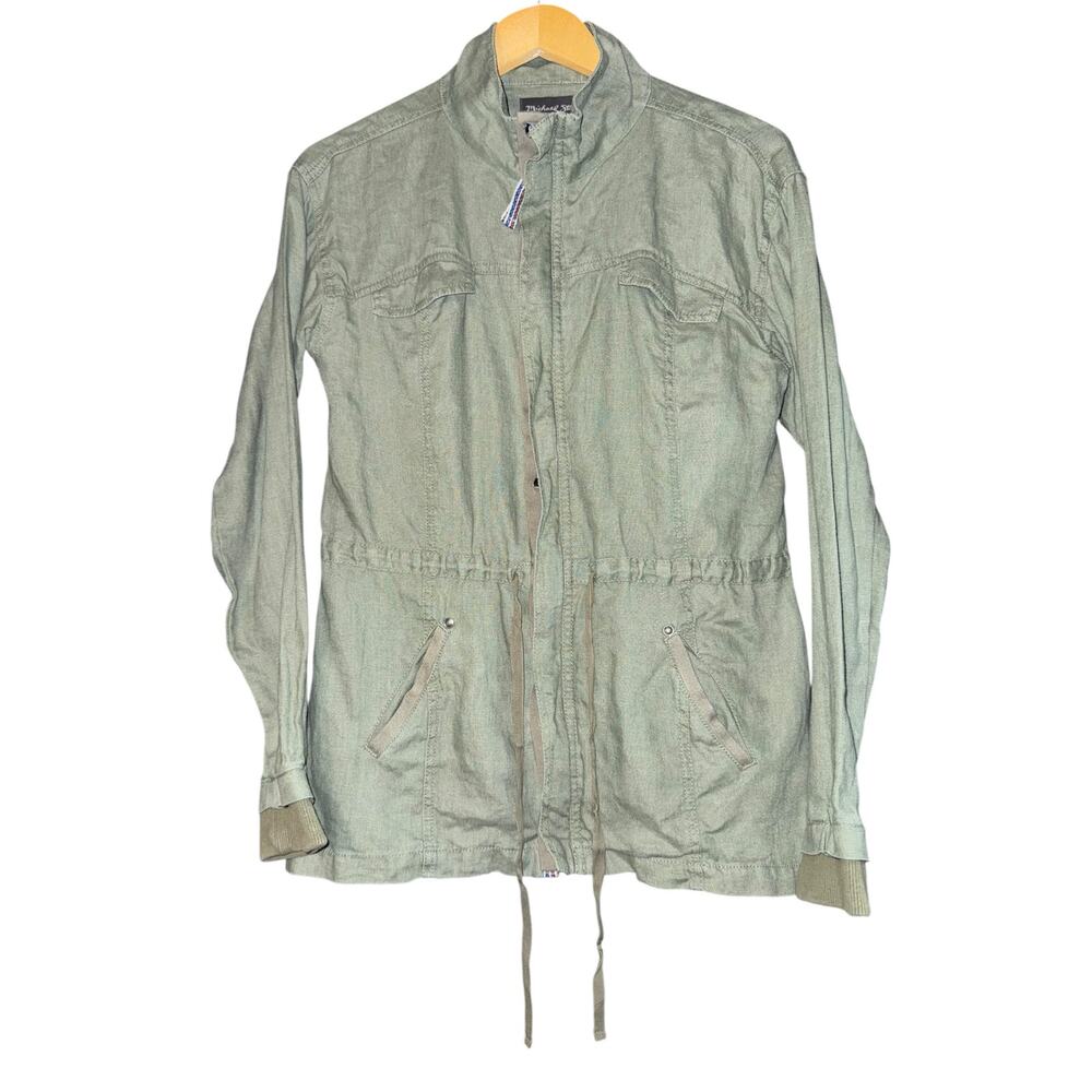 Michael Stars Linen Jacket Womens Medium Utility Outdoor Hiking Camping Gorpcore